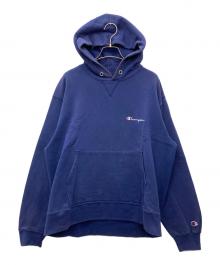 Champion（チャンピオン）の古着「ロゴフーディパーカー」｜インディゴ