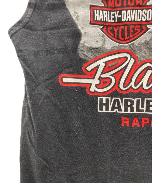 HARLEY-DAVIDSON（ハーレーダビッドソン）HARLEY-DAVIDSON (ハーレーダビッドソン) ノースリーブカットソー ブラック サイズ:Lの古着・服飾アイテム