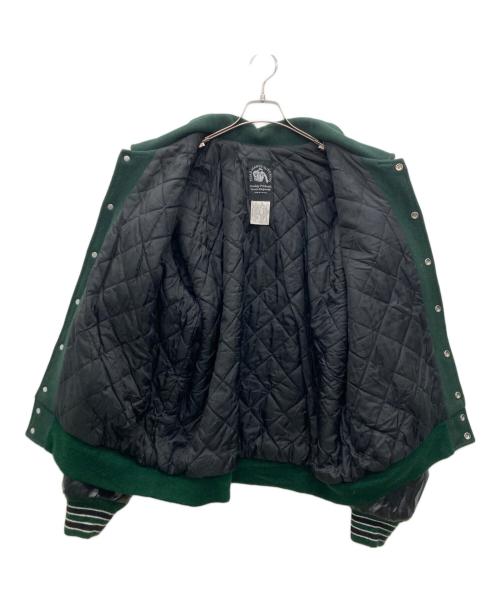 TEJAS MANUFACTURING（テジャス）TEJAS MANUFACTURING (テジャス) 切替スタジャン グリーン×ブラック サイズ:2XLの古着・服飾アイテム