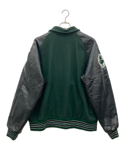 TEJAS MANUFACTURING（テジャス）TEJAS MANUFACTURING (テジャス) 切替スタジャン グリーン×ブラック サイズ:2XLの古着・服飾アイテム