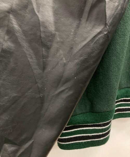TEJAS MANUFACTURING（テジャス）TEJAS MANUFACTURING (テジャス) 切替スタジャン グリーン×ブラック サイズ:2XLの古着・服飾アイテム