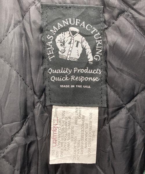 TEJAS MANUFACTURING（テジャス）TEJAS MANUFACTURING (テジャス) 切替スタジャン グリーン×ブラック サイズ:2XLの古着・服飾アイテム