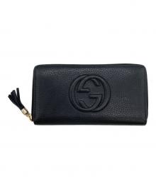 GUCCI（グッチ）の古着「ラウンドジップウォレット」｜ブラック