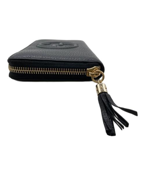 GUCCI（グッチ）GUCCI (グッチ) ラウンドジップウォレット ブラックの古着・服飾アイテム