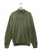 POLO RALPH LAURENポロ・ラルフローレン）の古着「ハーフジップニット」｜グリーン