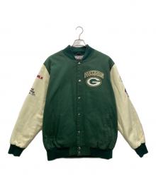 NFL（ナショナル・フットボール・リーグ）の古着「スタジャン」｜グリーン×アイボリー
