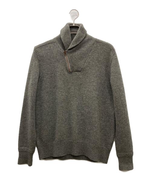 POLO RALPH LAUREN（ポロ・ラルフローレン）POLO RALPH LAUREN (ポロ・ラルフローレン) ショールカラーニット グレー サイズ:Sの古着・服飾アイテム