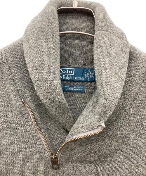 POLO RALPH LAUREN（ポロ・ラルフローレン）POLO RALPH LAUREN (ポロ・ラルフローレン) ショールカラーニット グレー サイズ:Sの古着・服飾アイテム
