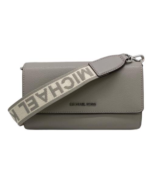 MICHAEL KORS（マイケルコース）MICHAEL KORS (マイケルコース) ジップアラウンド ウォレット クロスボディL ライトグレーの古着・服飾アイテム