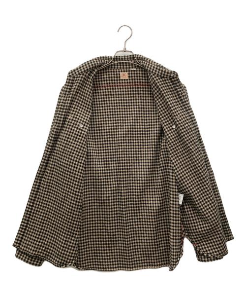 SUGAR CANE（シュガーケーン）SUGAR CANE (シュガーケーン) ツイル チェック ワーク シャツ アイボリー×ブラック サイズ:Ｌの古着・服飾アイテム
