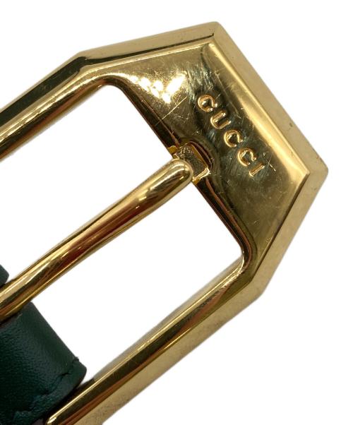 GUCCI（グッチ）GUCCI (グッチ) スクエアバックルベルト グリーンの古着・服飾アイテム
