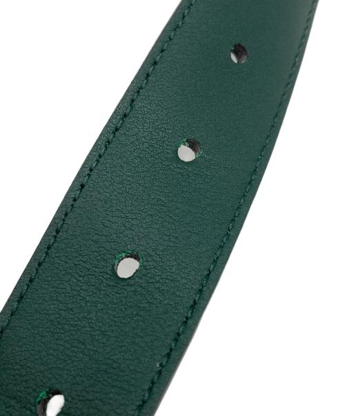GUCCI（グッチ）GUCCI (グッチ) スクエアバックルベルト グリーンの古着・服飾アイテム