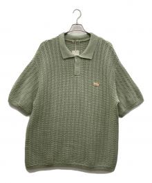 WIND AND SEA（ウィンダンシー）の古着「半袖ニットポロシャツ」｜ミントグリーン