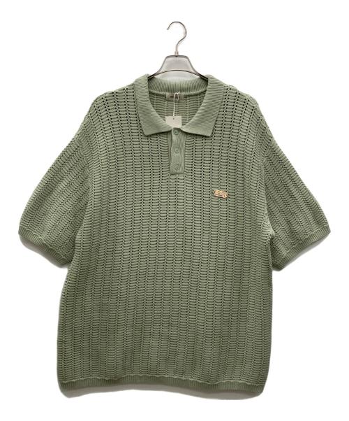 WIND AND SEA（ウィンダンシー）WIND AND SEA (ウィンダンシー) 半袖ニットポロシャツ ミントグリーン サイズ:Ｌ 未使用品の古着・服飾アイテム