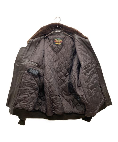 AVIREX（アヴィレックス）AVIREX (アヴィレックス) レザージャケット ダークブラウン サイズ:3XLの古着・服飾アイテム