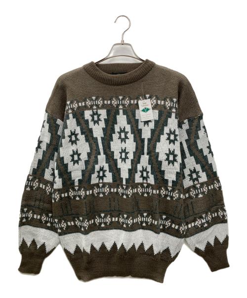 VALENTINO（ヴァレンティノ）VALENTINO (ヴァレンティノ) ニット ブラウン×カーキ サイズ:F 未使用品の古着・服飾アイテム