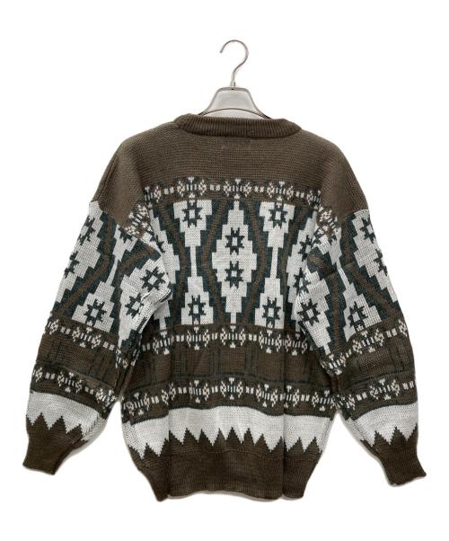 VALENTINO（ヴァレンティノ）VALENTINO (ヴァレンティノ) ニット ブラウン×カーキ サイズ:F 未使用品の古着・服飾アイテム