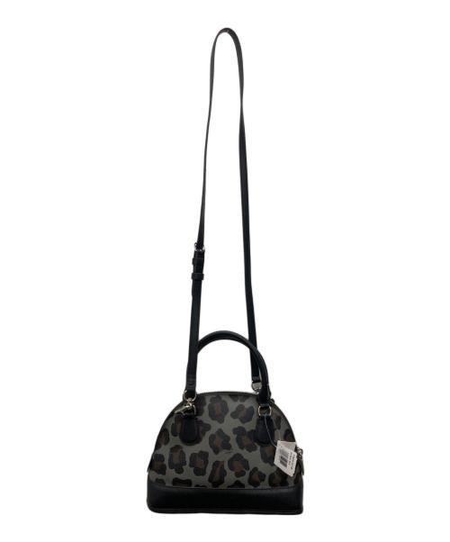 COACH（コーチ）COACH (コーチ) ラグジュアリー ミニ コーラ ドームド オセロット プリント 2WAYバッグ ブラック×グレー 未使用品の古着・服飾アイテム