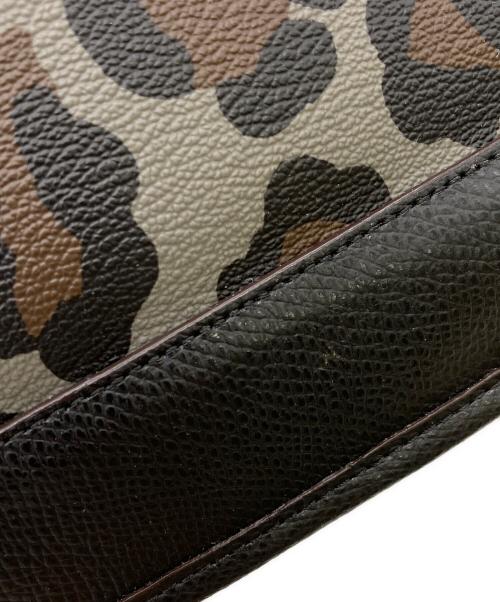 COACH（コーチ）COACH (コーチ) ラグジュアリー ミニ コーラ ドームド オセロット プリント 2WAYバッグ ブラック×グレー 未使用品の古着・服飾アイテム