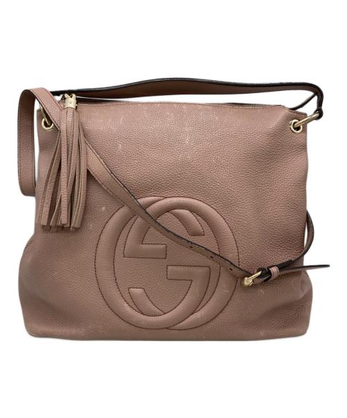 GUCCI（グッチ）GUCCI (グッチ) セミショルダーバッグ ピンクの古着・服飾アイテム