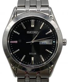 SEIKO（セイコー）の古着「ソーラー腕時計」｜ブラック