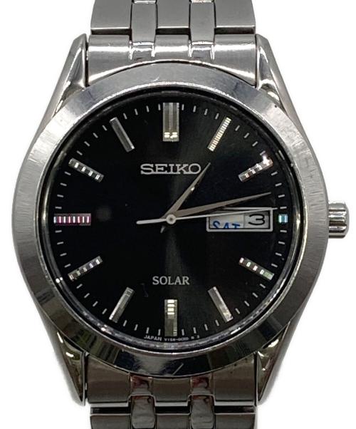 SEIKO（セイコー）SEIKO (セイコー) ソーラー腕時計 ブラックの古着・服飾アイテム