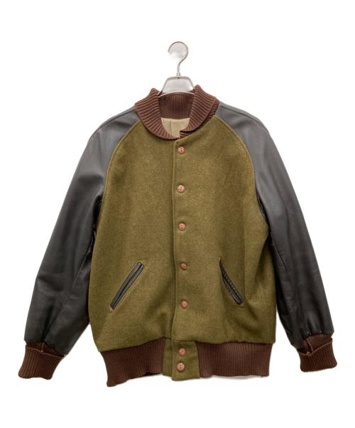 skookum（スクーカム）SKOOKUM (スクーカム) NEPENTHES (ネペンテス) スタジャン オリーブxブラウン サイズ:44の古着・服飾アイテム