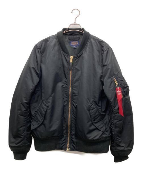 ALPHA（アルファ）ALPHA (アルファ) MA-1ジャケット ブラック サイズ:XLの古着・服飾アイテム
