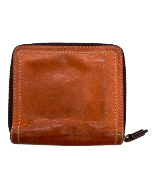 LOEWE（ロエベ）LOEWE (ロエベ) ビッグアナグラムラウンドジップ二つ折りコンパクトウォレット オレンジの古着・服飾アイテム
