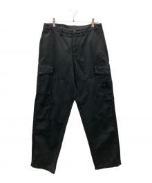 STONE ISLAND（ストーンアイランド）の古着「コットンリネン キャンバス カーゴパンツ」｜ブラック