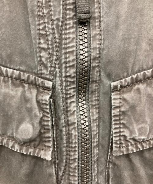 STONE ISLAND（ストーンアイランド）STONE ISLAND (ストーンアイランド) Brushed Cotton Canvas Zip Overshirt(ブラッシュド コットン キャンバス ジップ オーバーシャツ） ブラック サイズ:Mの古着・服飾アイテム