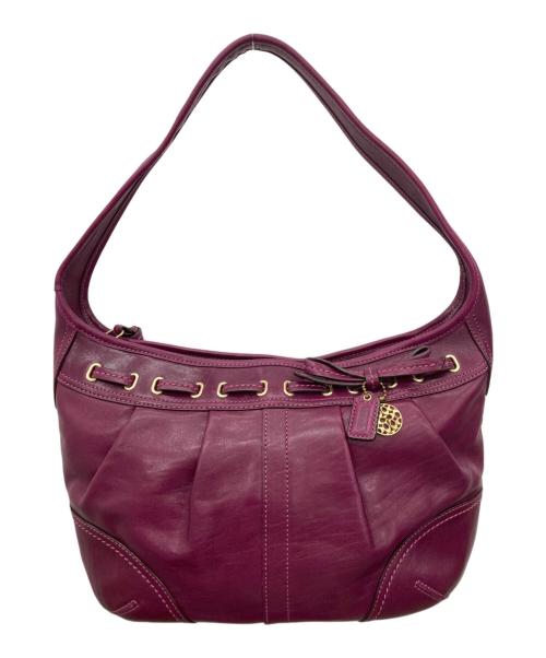 COACH（コーチ）COACH (コーチ) エルゴ レザー レースド ホーボー パープルの古着・服飾アイテム