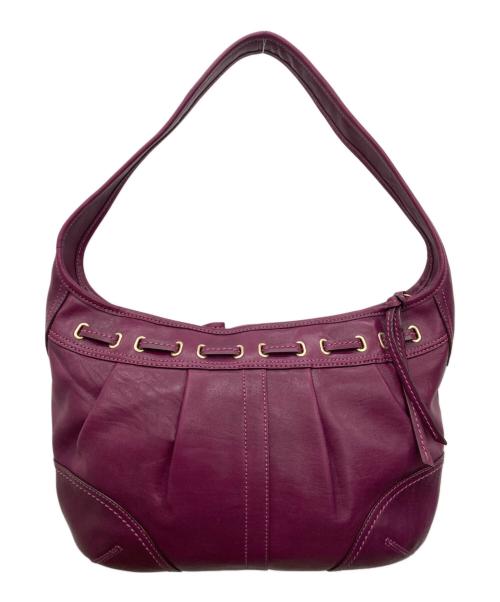 COACH（コーチ）COACH (コーチ) エルゴ レザー レースド ホーボー パープルの古着・服飾アイテム