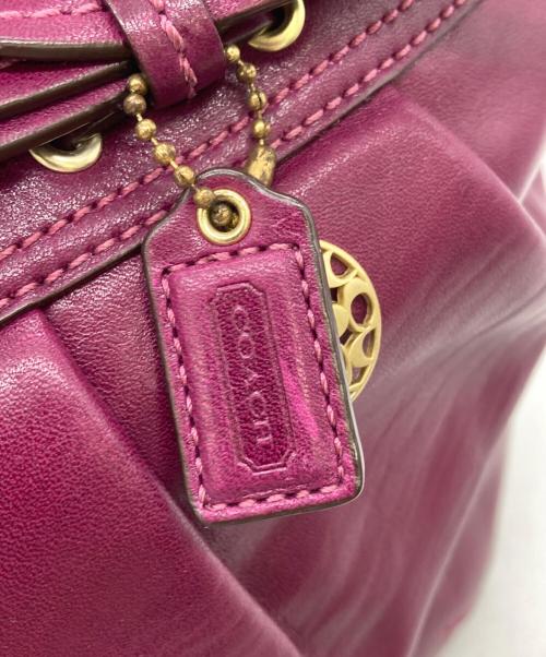 COACH（コーチ）COACH (コーチ) エルゴ レザー レースド ホーボー パープルの古着・服飾アイテム