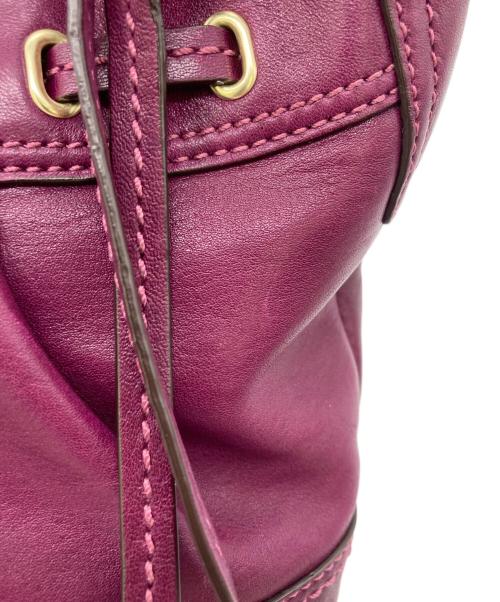 COACH（コーチ）COACH (コーチ) エルゴ レザー レースド ホーボー パープルの古着・服飾アイテム