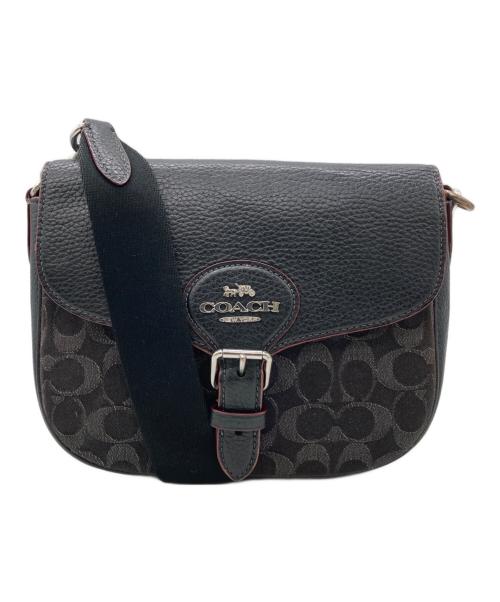 COACH（コーチ）COACH (コーチ) アメリア スモール サドル バッグ・シグネチャー デニム ブラックの古着・服飾アイテム