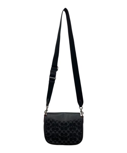 COACH（コーチ）COACH (コーチ) アメリア スモール サドル バッグ・シグネチャー デニム ブラックの古着・服飾アイテム