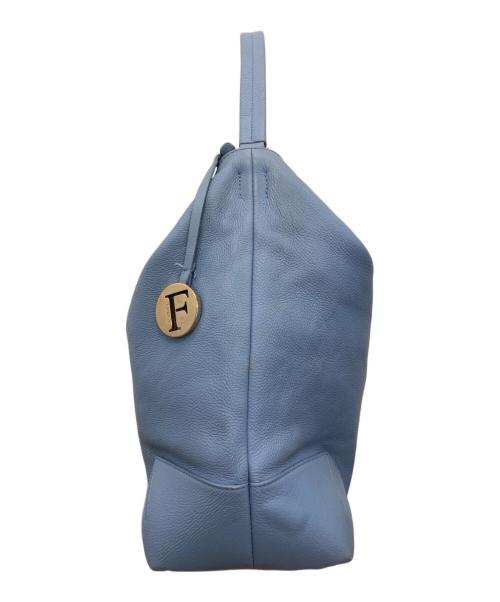 FURLA（フルラ）FURLA (フルラ) カーフレザー製ホーボーバッグ（ショルダーバッグ スカイブルー×グレーの古着・服飾アイテム