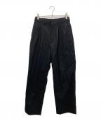 MARKAWAREマーカウェア）の古着「CLASSIC FIT DOUBLE PLEATED TROUSERS ORGANIC WOOL 2/80 TROPICAL」｜ブラック