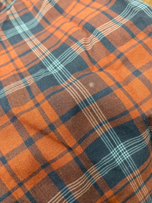 mont-bell（モンベル）mont-bell (モンベル) メリノウール ライト ロングスリーブシャツ ブラウン×ネイビー サイズ:XLの古着・服飾アイテム