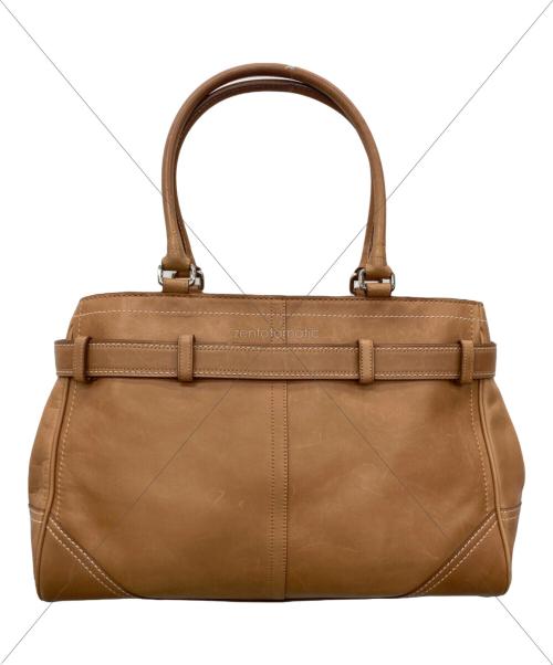 COACH（コーチ）COACH (コーチ) ハンプトンズ レザー キャリーオール ブラウンの古着・服飾アイテム