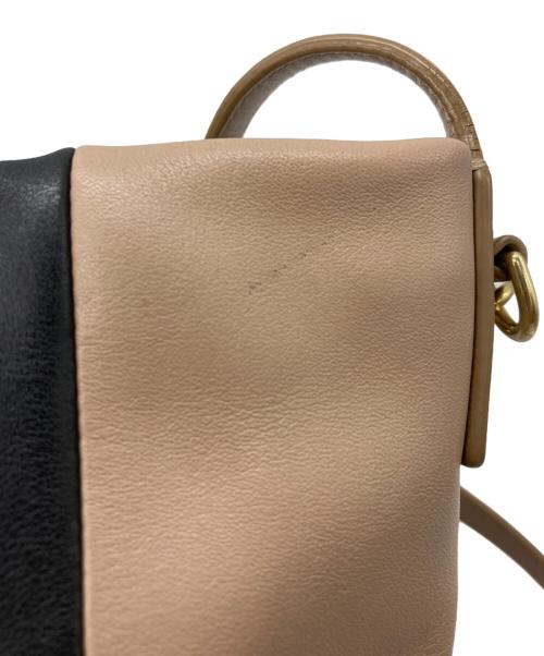 COACH（コーチ）COACH (コーチ) レガシーウィークエンド レザー 2WAYバッグ ブラック×ベージュの古着・服飾アイテム