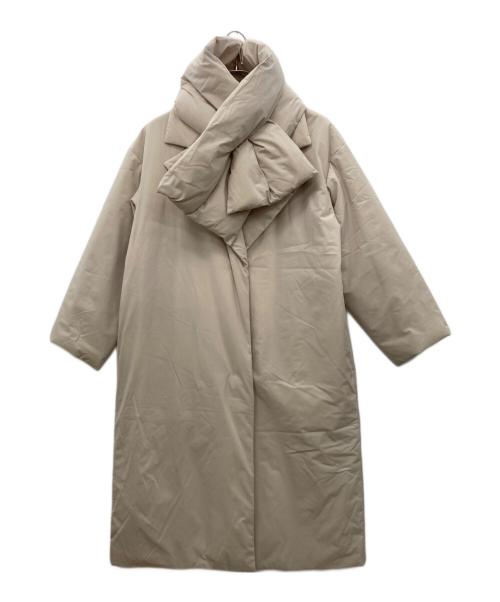 UNITED ARROWS（ユナイテッドアローズ）UNITED ARROWS (ユナイテッドアローズ) パディングマフラーコート ホワイト サイズ:38の古着・服飾アイテム