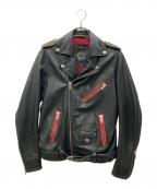 DIESELディーゼル）の古着「レザージャケット」｜ブラック
