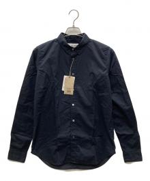 FINGER FOX AND SHIRTS（フィンガーフォックスアンドシャツ）の古着「60/-Typewriter Shirts レギュラーカラーワンポイントシャツ」｜ネイビー