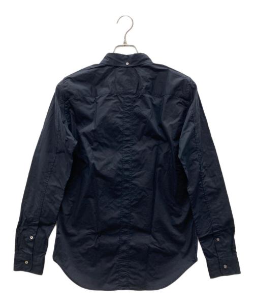 FINGER FOX AND SHIRTS（フィンガーフォックスアンドシャツ）FINGER FOX AND SHIRTS (フィンガーフォックスアンドシャツ) 60/-Typewriter Shirts レギュラーカラーワンポイントシャツ ネイビー サイズ:S 未使用品の古着・服飾アイテム