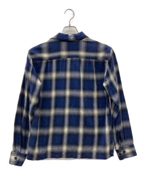 FIVE BROTHER（ファイブブラザー）FIVE BROTHER (ファイブブラザー) ライトフランネルワンアップシャツ ブルー×グレー サイズ:Sの古着・服飾アイテム