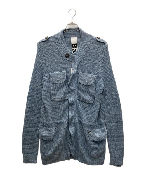 Bark（バーク）BARK (バーク) M-65ニットジャケット スカイブルー サイズ:不明の古着・服飾アイテム