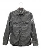 MOMOTARO JEANS桃太郎ジーンズ）の古着「シャンブレーワークシャツ」｜グレー