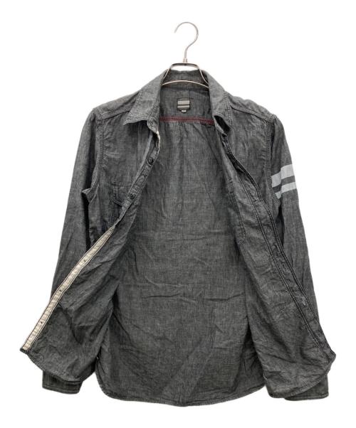 MOMOTARO JEANS（桃太郎ジーンズ）MOMOTARO JEANS (桃太郎ジーンズ) シャンブレーワークシャツ グレー サイズ:40の古着・服飾アイテム